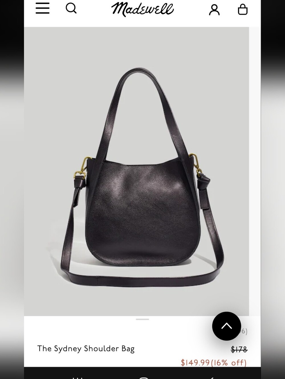 Madewell Sydney Black Leather Shoulder Bag. Great Condition. Offers Welcome!